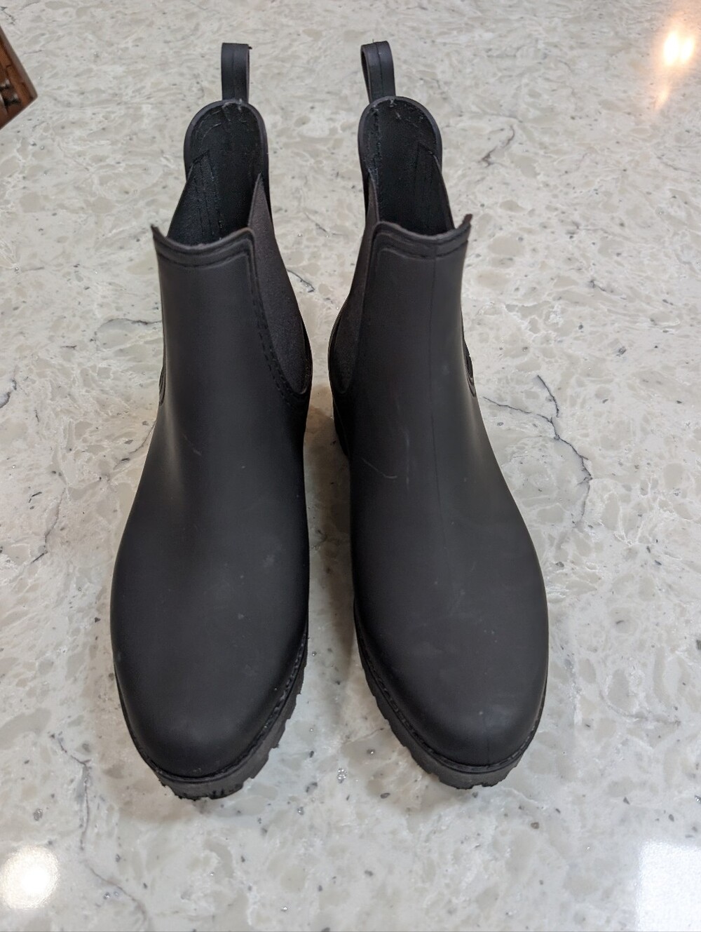 Jeffrey Campbell Raindrop Chelsea Boot Chunky Matte Black 9 - Picture 3 of 6